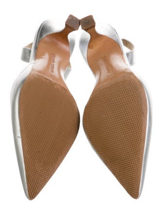 Manolo Blahnik Leather Slingback Pumps