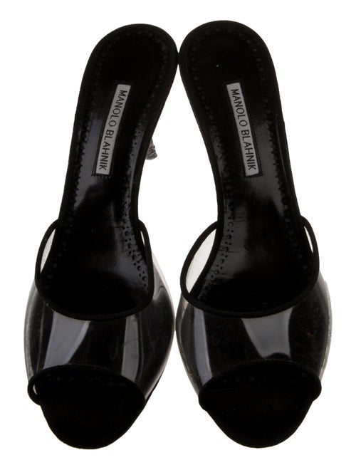 Manolo Blahnik Suede Slides