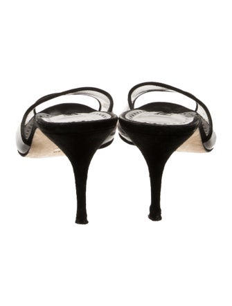 Manolo Blahnik Suede Slides