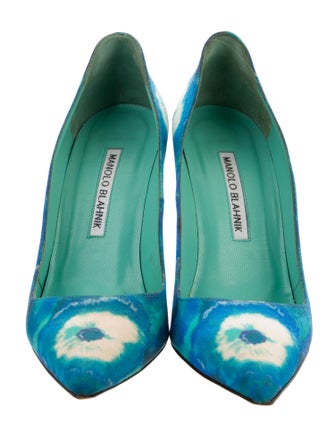 Manolo Blahnik Tie-Dye Print Pumps