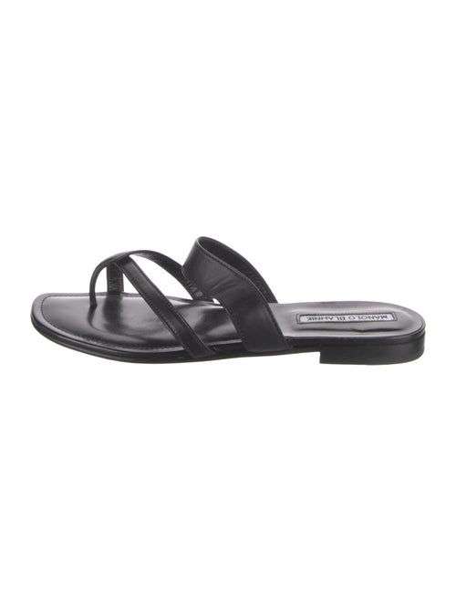 Manolo Blahnik Leather Slides