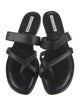 Manolo Blahnik Leather Slides