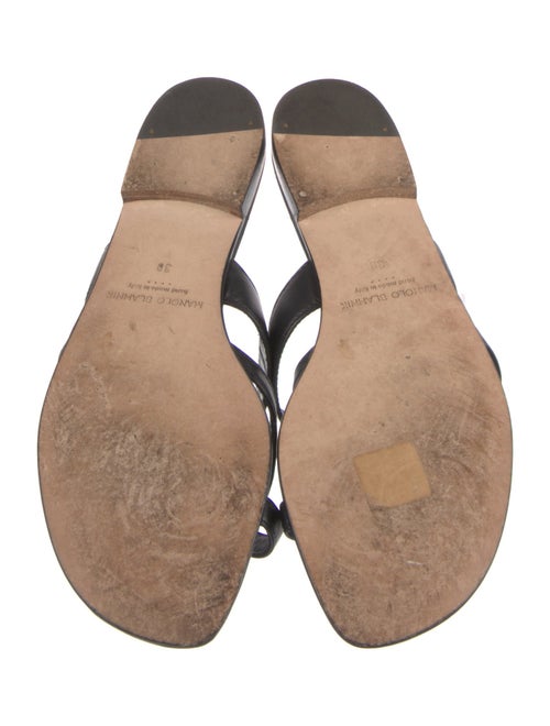 Manolo Blahnik Leather Slides