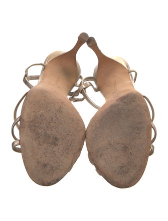 Manolo Blahnik Leather T-Strap Sandals