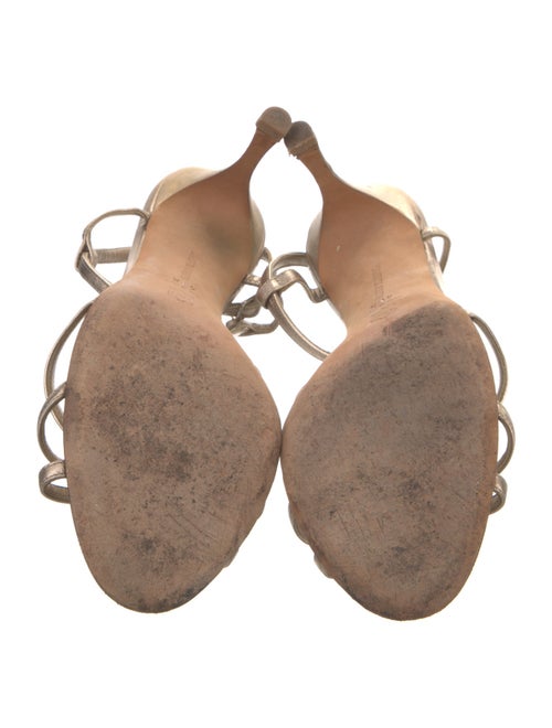 Manolo Blahnik Leather T-Strap Sandals
