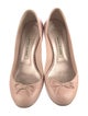 Manolo Blahnik Leather Bow Accents Pumps
