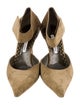 Manolo Blahnik Suede D'Orsay Pumps