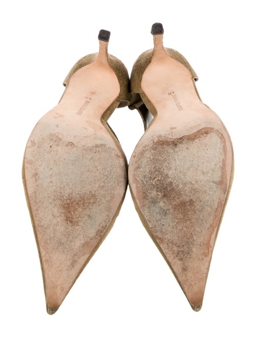 Manolo Blahnik Suede D'Orsay Pumps