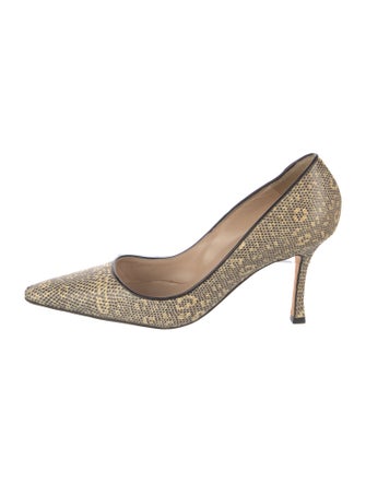 Manolo Blahnik Lizard Animal Print Pumps