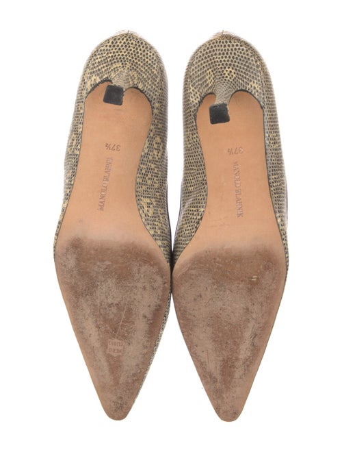 Manolo Blahnik Lizard Animal Print Pumps