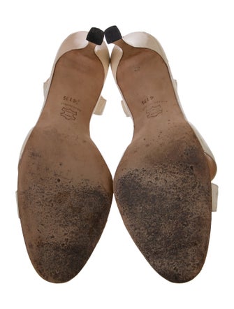 Manolo Blahnik Leather Slingback Sandals