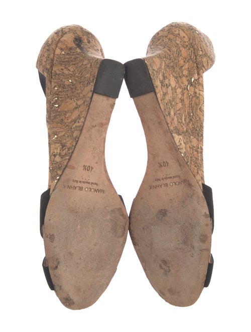 Manolo Blahnik Colorblock Pattern Slingback Sandals