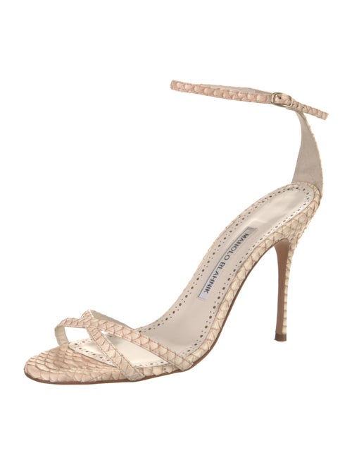 Manolo Blahnik Snakeskin Animal Print Sandals