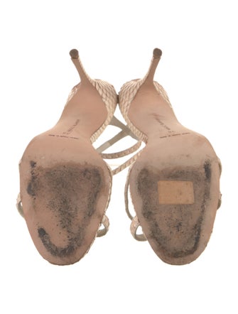 Manolo Blahnik Snakeskin Animal Print Sandals