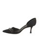 Manolo Blahnik Ruffle Embellishment D'Orsay Pumps