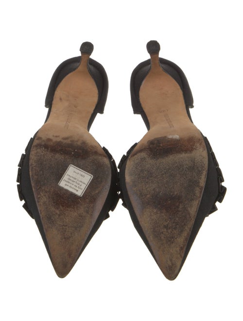 Manolo Blahnik Ruffle Embellishment D'Orsay Pumps