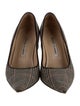 Manolo Blahnik Houndstooth Print Pumps