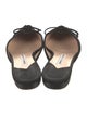 Manolo Blahnik Suede Bow Accents Mules