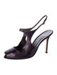 Manolo Blahnik Leather Slingback Pumps