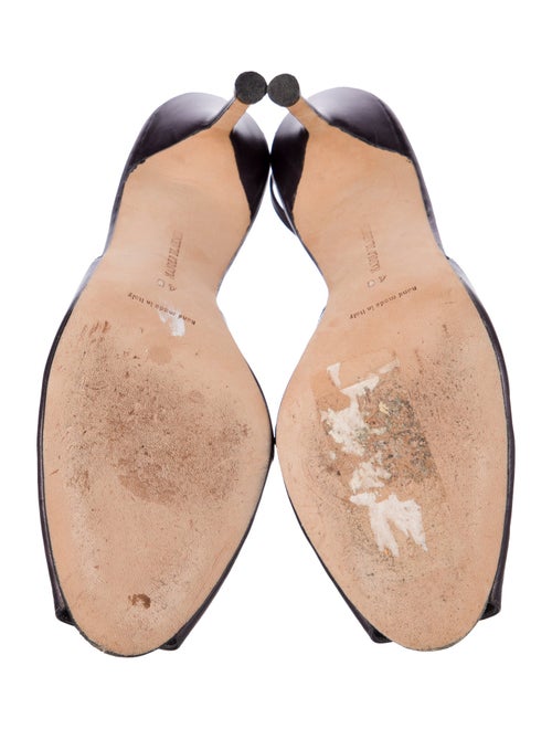 Manolo Blahnik Leather Slingback Pumps