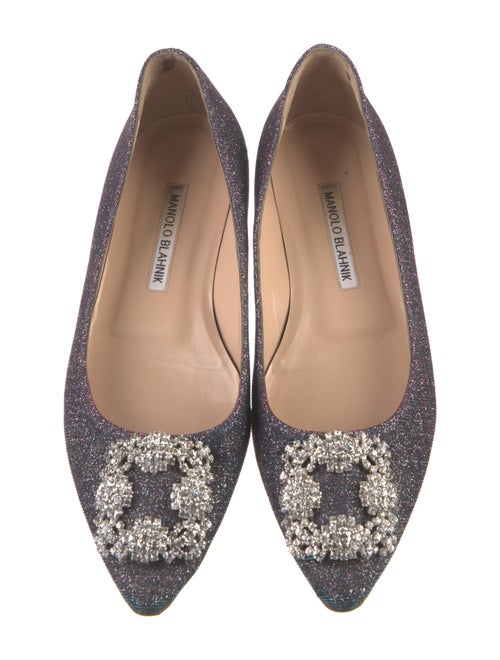 Manolo Blahnik Glitter Glitter Accents Flats