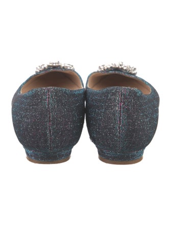 Manolo Blahnik Glitter Glitter Accents Flats