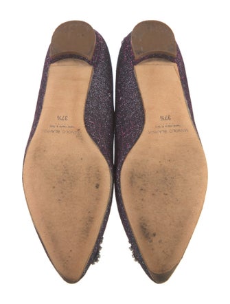 Manolo Blahnik Glitter Glitter Accents Flats