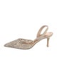 Manolo Blahnik Mesh Mesh Accents Slingback Pumps