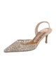Manolo Blahnik Mesh Mesh Accents Slingback Pumps