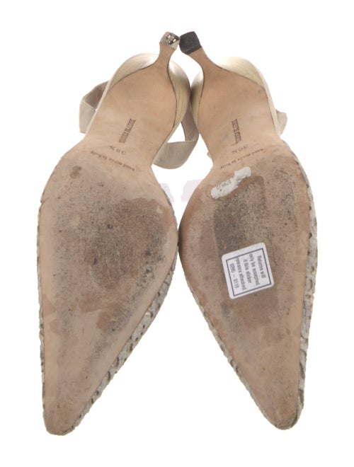 Manolo Blahnik Mesh Mesh Accents Slingback Pumps