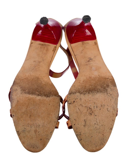 Manolo Blahnik Leather Printed Sandals