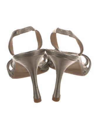 Manolo Blahnik Leather Slingback Sandals