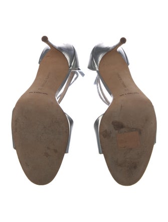 Manolo Blahnik Patent Leather T-Strap Sandals