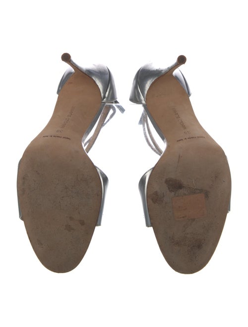 Manolo Blahnik Patent Leather T-Strap Sandals