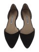 Manolo Blahnik Suede D'Orsay Flats