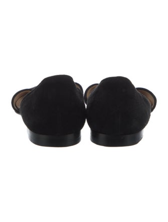 Manolo Blahnik Suede D'Orsay Flats