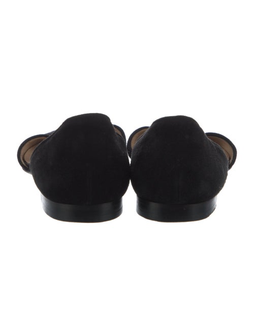 Manolo Blahnik Suede D'Orsay Flats