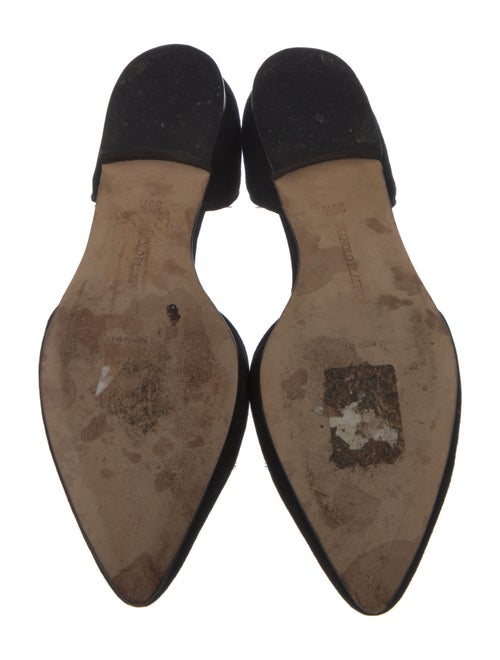Manolo Blahnik Suede D'Orsay Flats