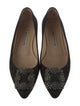 Manolo Blahnik Satin Crystal Embellishments Flats