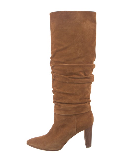 Manolo Blahnik Suede Slouch Boots