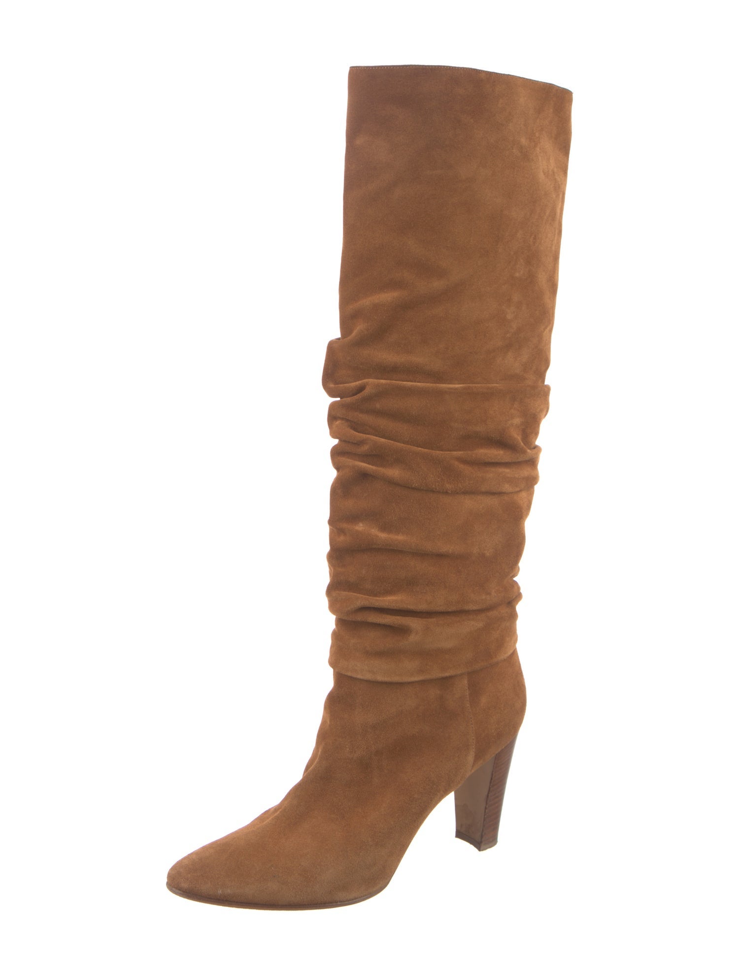 Manolo Blahnik Suede Slouch Boots