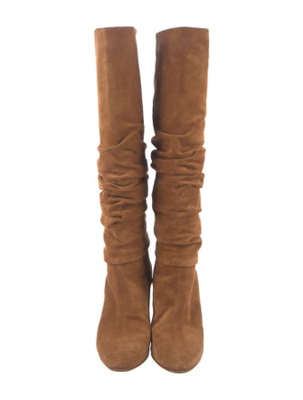 Manolo Blahnik Suede Slouch Boots