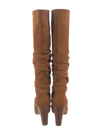 Manolo Blahnik Suede Slouch Boots