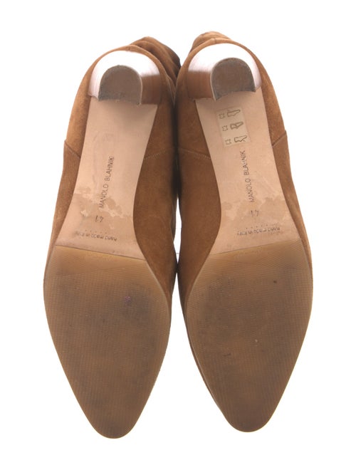 Manolo Blahnik Suede Slouch Boots