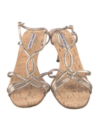 Manolo Blahnik Leather Slingback Sandals