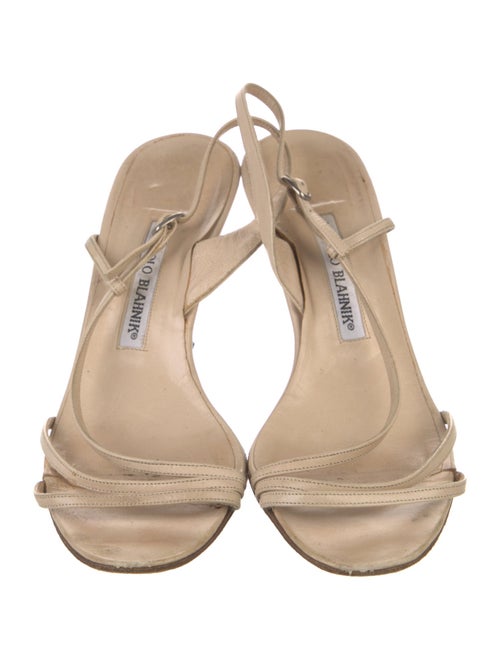 Manolo Blahnik Leather Slingback Sandals