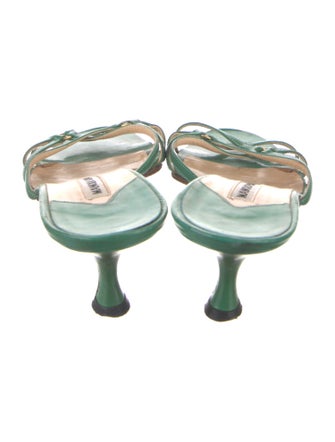 Manolo Blahnik Patent Leather Slides