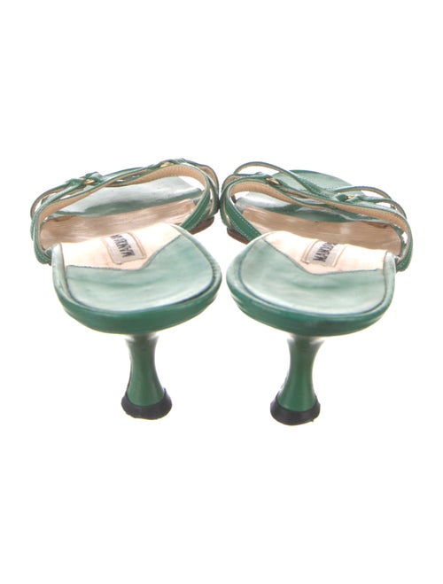 Manolo Blahnik Patent Leather Slides