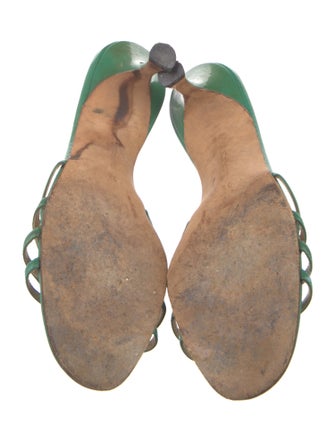 Manolo Blahnik Patent Leather Slides