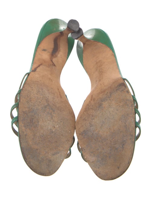 Manolo Blahnik Patent Leather Slides